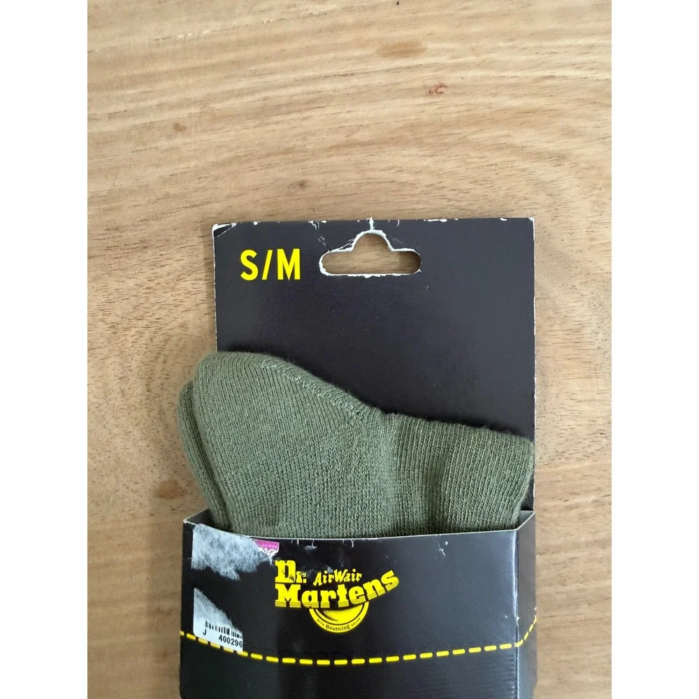 Dr. Martens Khaki Ochre Athletic Logo Crew Socks S/M AC681271